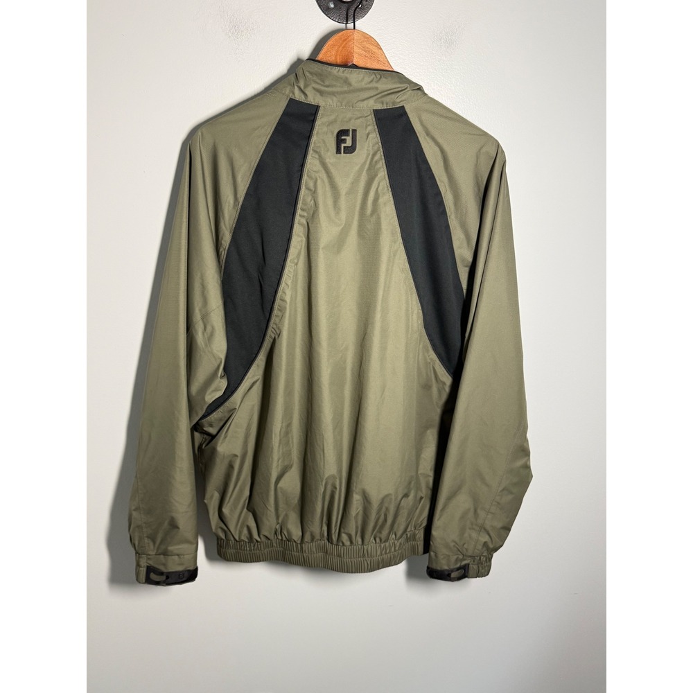 FootJoy DryJoys Tour Collection Golf Jacket Mens Medium Olive Green Full Zip FJ